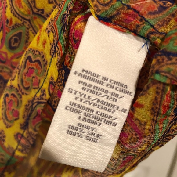 Ella Moss Silk Blouse with Cami XS - Picture 7 of 8